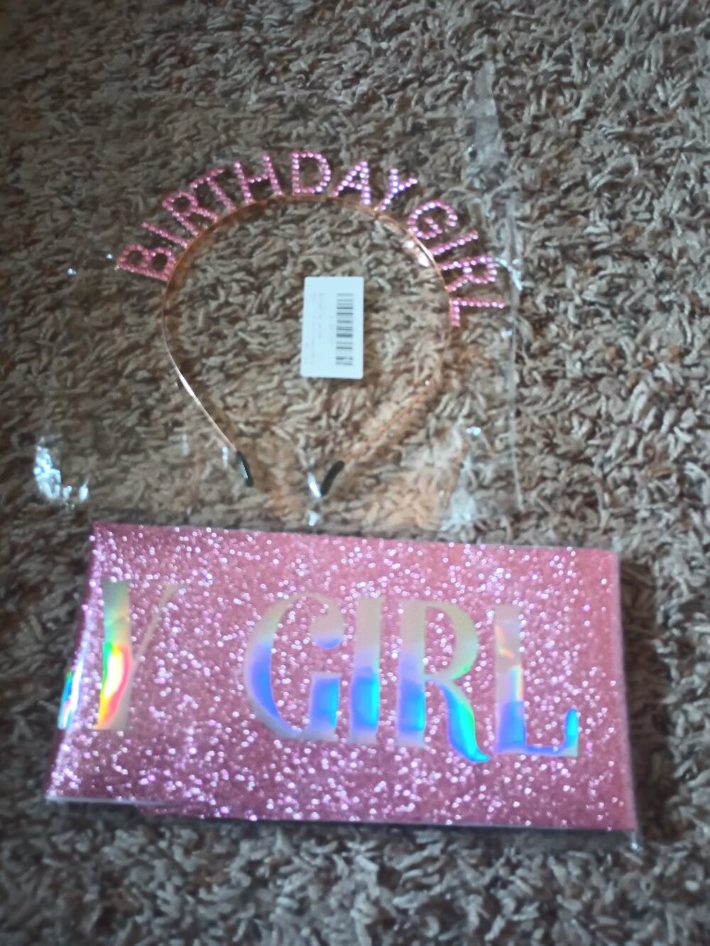 NEW birthday girl sash and tiara set